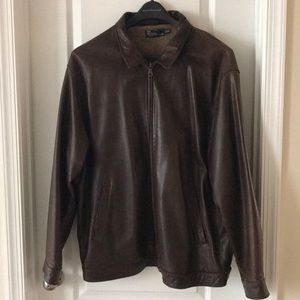 Brown leather Polo jackets